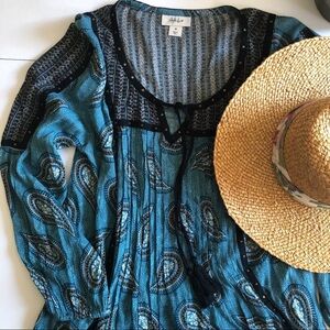 🎄 Style & Co Long sleeved BoHo top with tassels  SZM